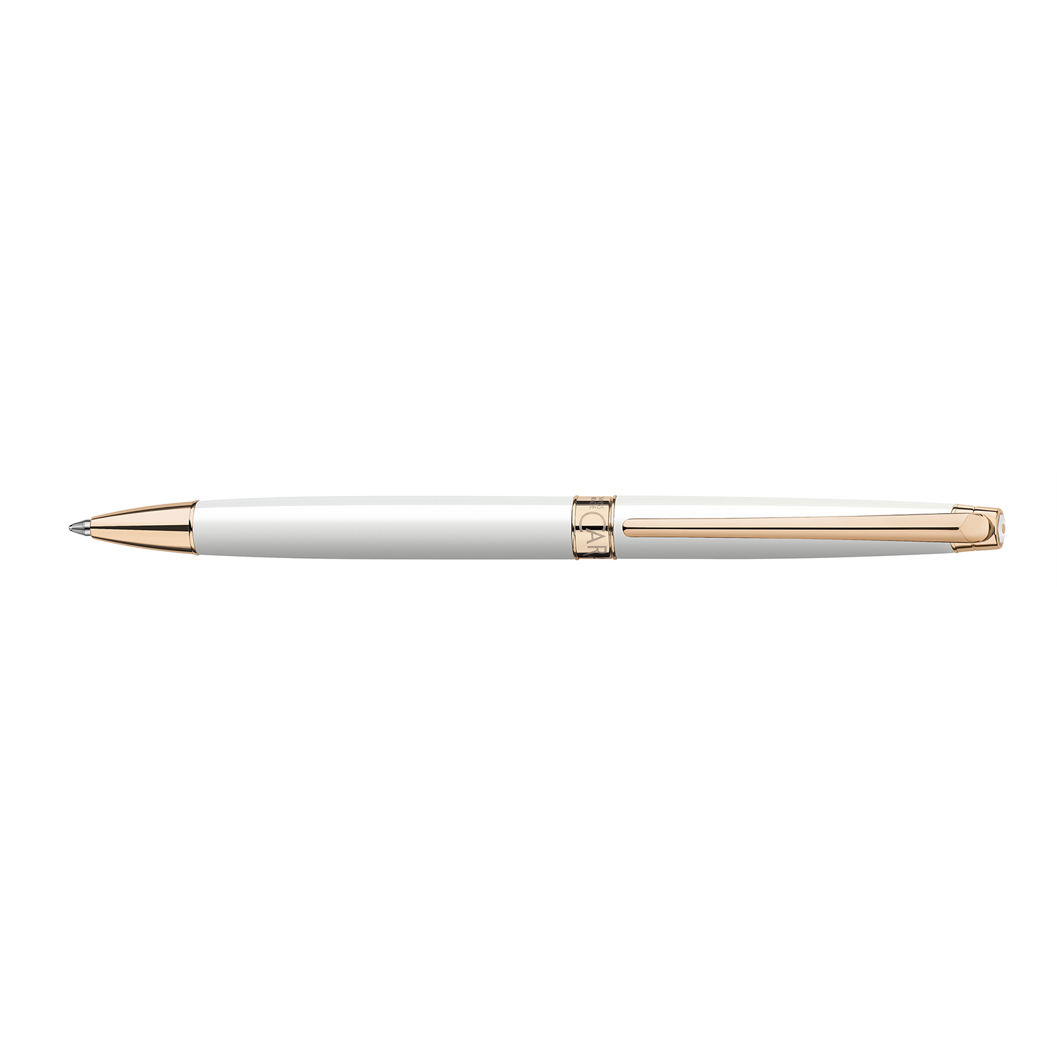 Caran d'Ache Léman Slim White Rose Gold Ballpoint - Ballpoint